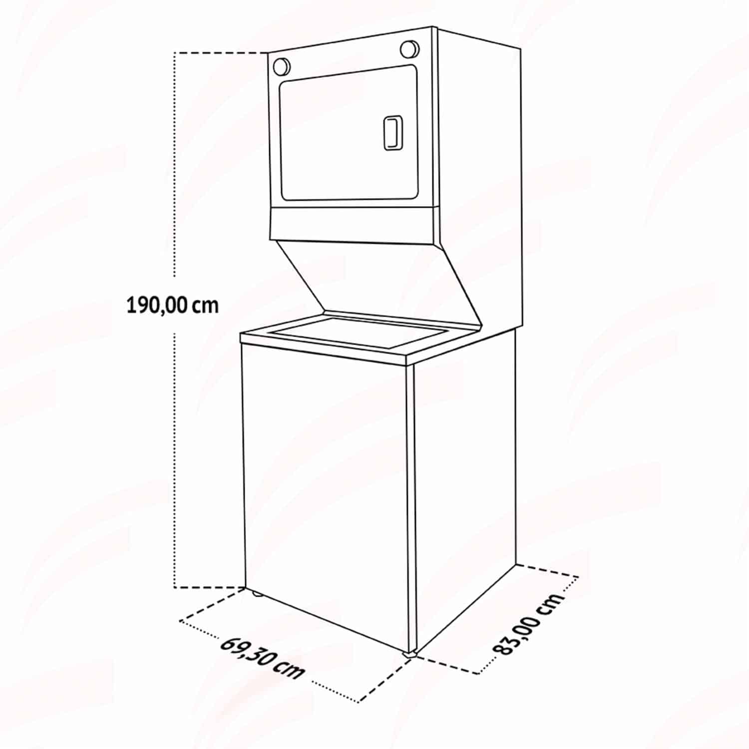 Torre De Lavado A Gas 7MWGT4027HW WHIRLPOOL 20 Kilos - Imagen 5