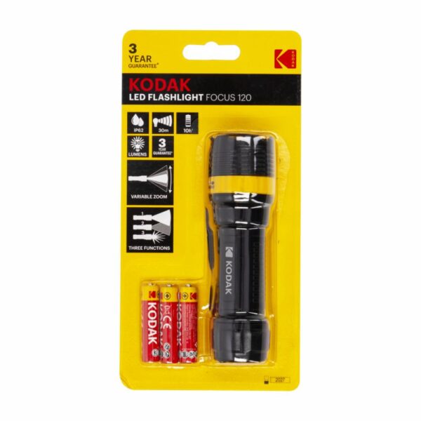 Linterna Led Focus 750MW +3 Pilas AAA KODAK 30 Lumens
