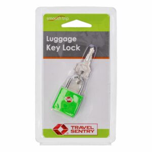 Candado Con Llave Para Maletas Color Verde Neón TRAVEL SENTRY Pequeño