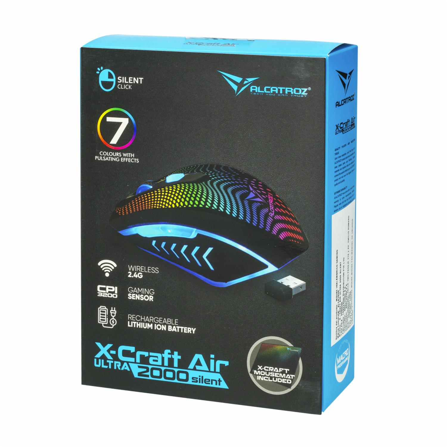 Mouse X-Craft Air Ultra 2000 Silent ALCATROZ Wireless - Imagen 3