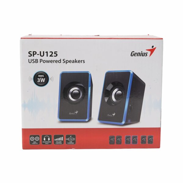 Parlante Computador SP-U125 3W USB E. Audio 3.5MM GENIUS X 2 Uds