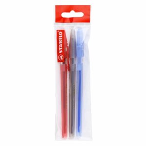 Bolígrafo Liner Azul Negro Y Rojo STABILO 1x3 Uds