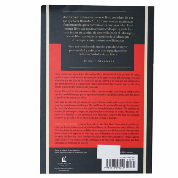 Libro Desarrolle El Líder Que Esta En Usted 25 Aniversario GRUPO NELSON 224 Páginas - Imagen 2