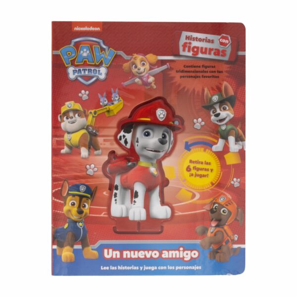 Libro Historias Con Figuras Paw Patrol Un Nuevo Amigo NICKELODEON 12 Páginas