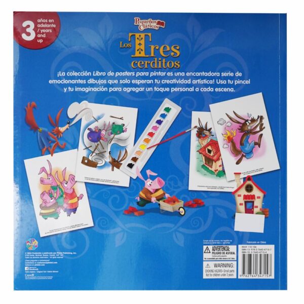 Libro Los Tres Cerditos + Acuarelas PHIDAL 23 Páginas - Imagen 2