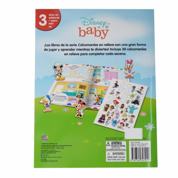 Libro Disney Babby Calcomanías DISNEY 10 Páginas - Imagen 2