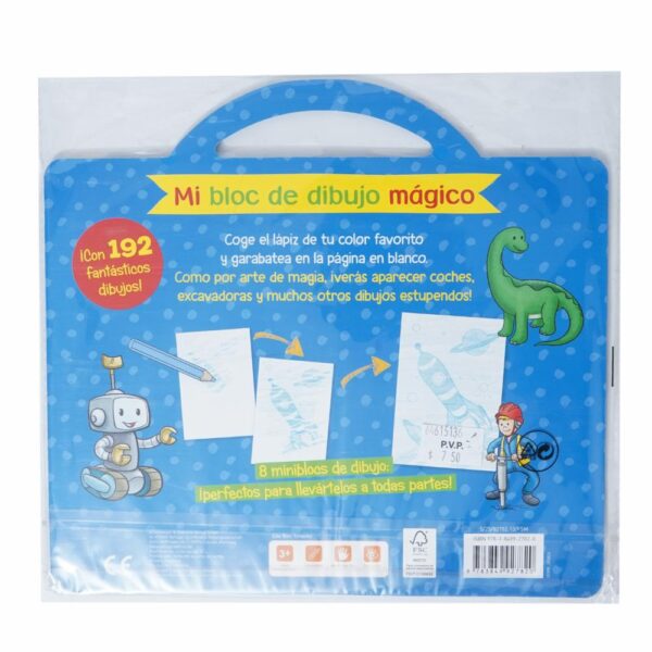 Libro Mi Bloc De Dibujo Mágico Azul MACEDA 10 Páginas - Imagen 2