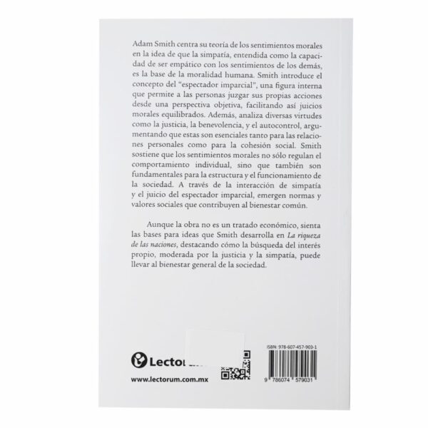 Libro La Teoría De Los Sentimientos Morales LECTORUM 119 Páginas - Imagen 2