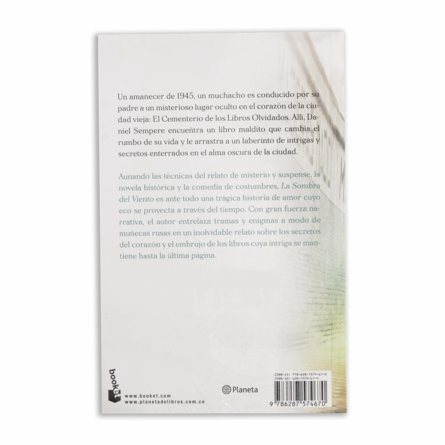 Libro La Sombra Del Viento BOOKET 575 Páginas - Imagen 2