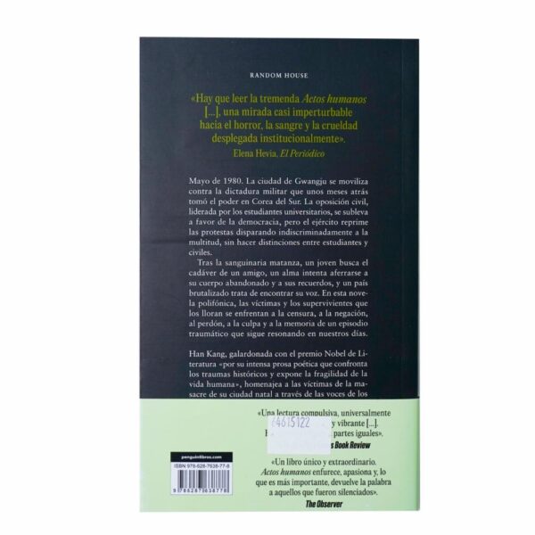 Libro Actos Humanos RANDOM HOUSE 202 Páginas - Imagen 2