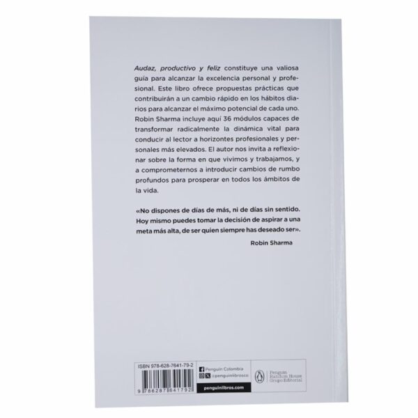 Libro Audaz Productivo Y Feliz DEBOLSILLO 198 Páginas - Imagen 2