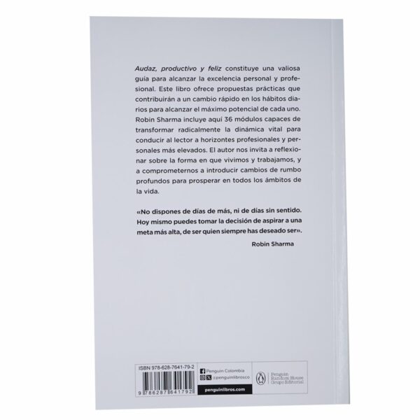 Libro Audaz Productivo Y Feliz DEBOLSILLO 198 Páginas - Imagen 2