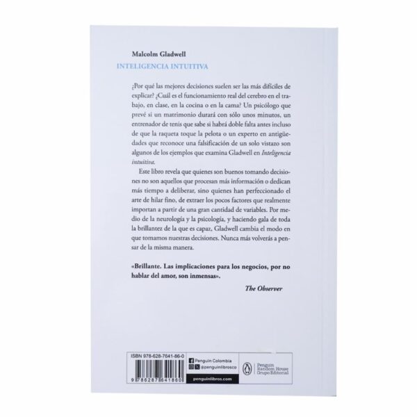 Libro Blink: Inteligencia Intuitiva MR.BOOKS 293 Páginas - Imagen 2