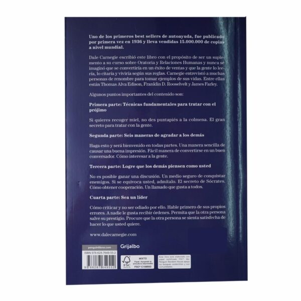 Libro Como Ganar Amigos E Influir Sobre Las Personas GRIJALBO 285 Páginas - Imagen 2