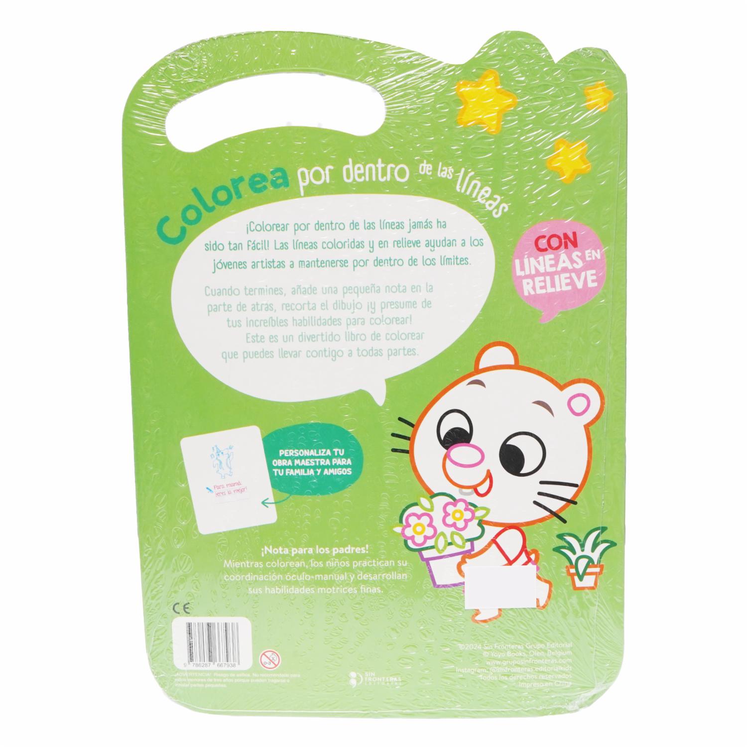 Libro Gato Colorea Por Dentro De Las Lineas Colección Llévame Contigo SIN FRONTERAS 20 Páginas - Imagen 2