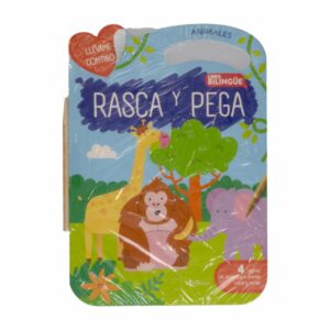 Libro Animales Rasca Y Pega Colección Llévame Contigo SIN FRONTERAS 9 Páginas