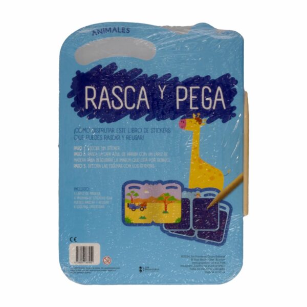 Libro Animales Rasca Y Pega Colección Llévame Contigo SIN FRONTERAS 9 Páginas - Imagen 2