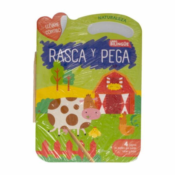 Libro Naturaleza Rasca Y Pega Colección Llévame Contigo SIN FRONTERAS 9 Páginas