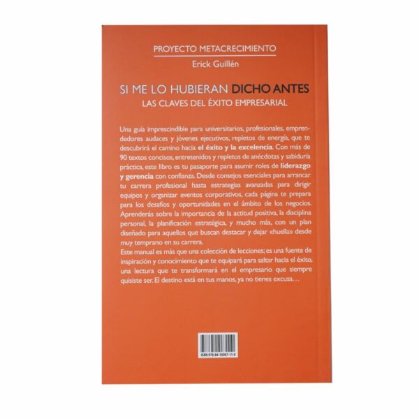 Libro Si Me Lo Hubieran Dicho Antes MESTAS 189 Páginas - Imagen 2