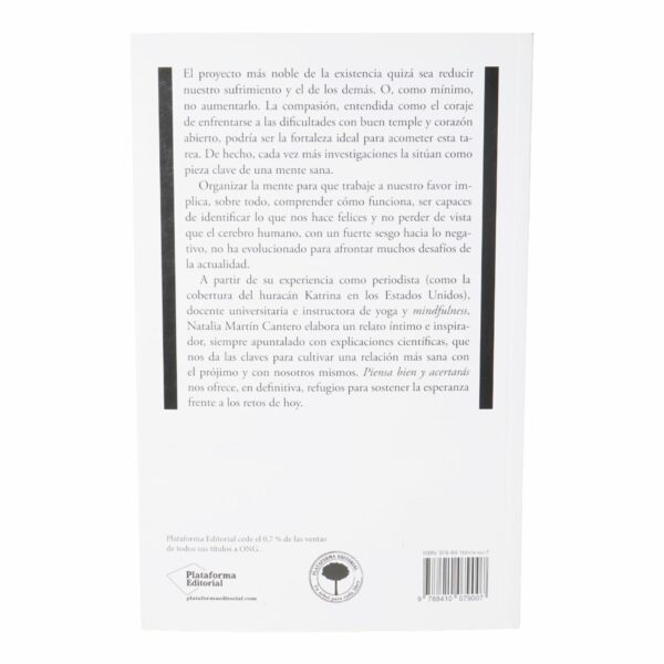 Libro Piensa Bien Y Acertaras PLATAFORMA EDITORIAL 168 Páginas - Imagen 2