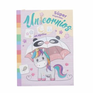 Libro Super Pegacolor Unicornios EDICIONES SALDAÑA 25 Páginas
