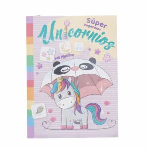 Libro Super Pegacolor Unicornios SALDAÑA 25 Páginas