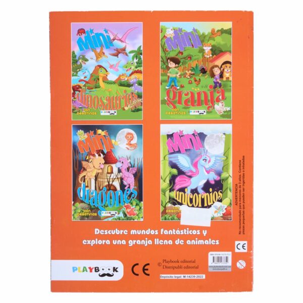 Libro Mini Dragones Con Pegatinas PLAYBOOK 10 Páginas - Imagen 2