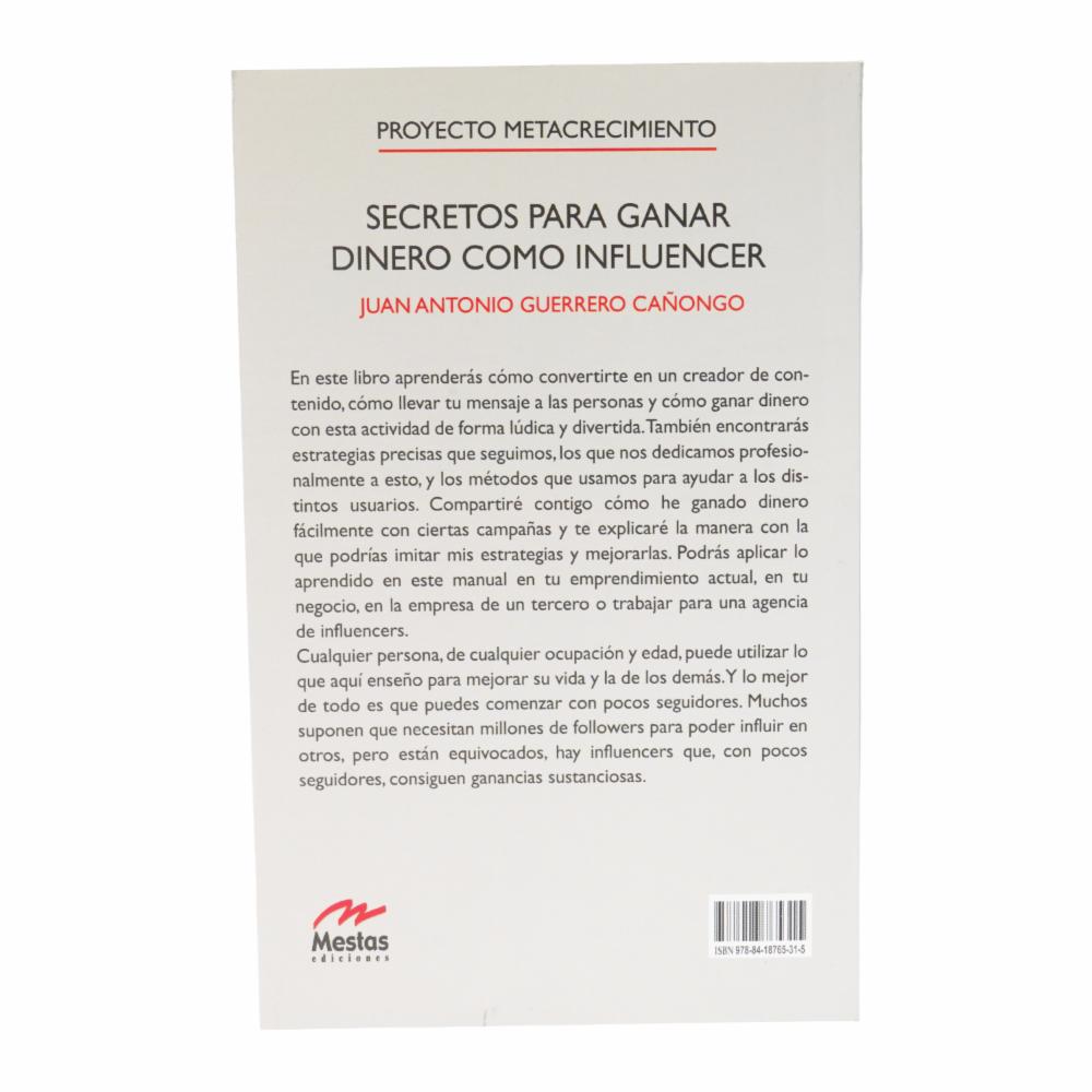 Libro Secretos Para Ganar Dinero Influencer MESTAS 192 Páginas - Imagen 2