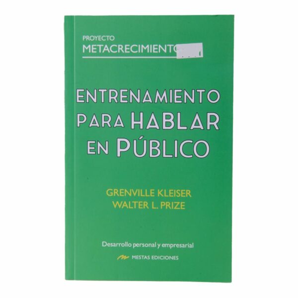 Libro Entrenamiento Para Hablar Publico MESTAS 157 Páginas - Imagen 2