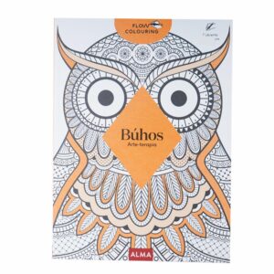 Libro Búhos Arte Terapia Mandalas Flow Colouring MR.BOOKS 15 Páginas