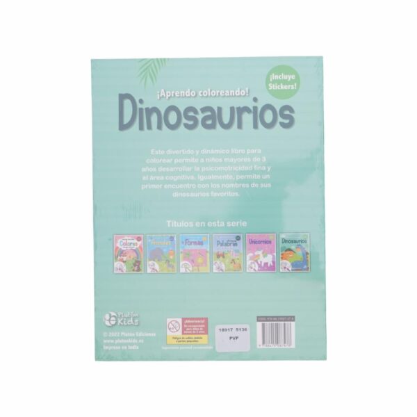 Libro Dinosaurios Aprendo Coloreando PLUTÓN 64 Páginas - Imagen 2