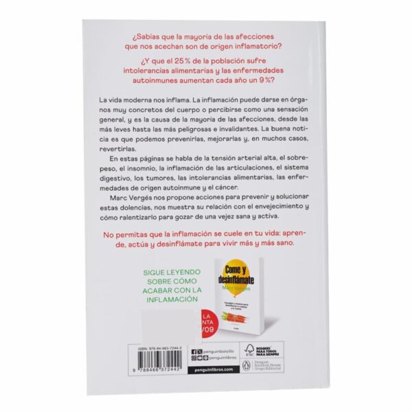 Libro Desinflámate DEBOLSILLO 305 Páginas - Imagen 2