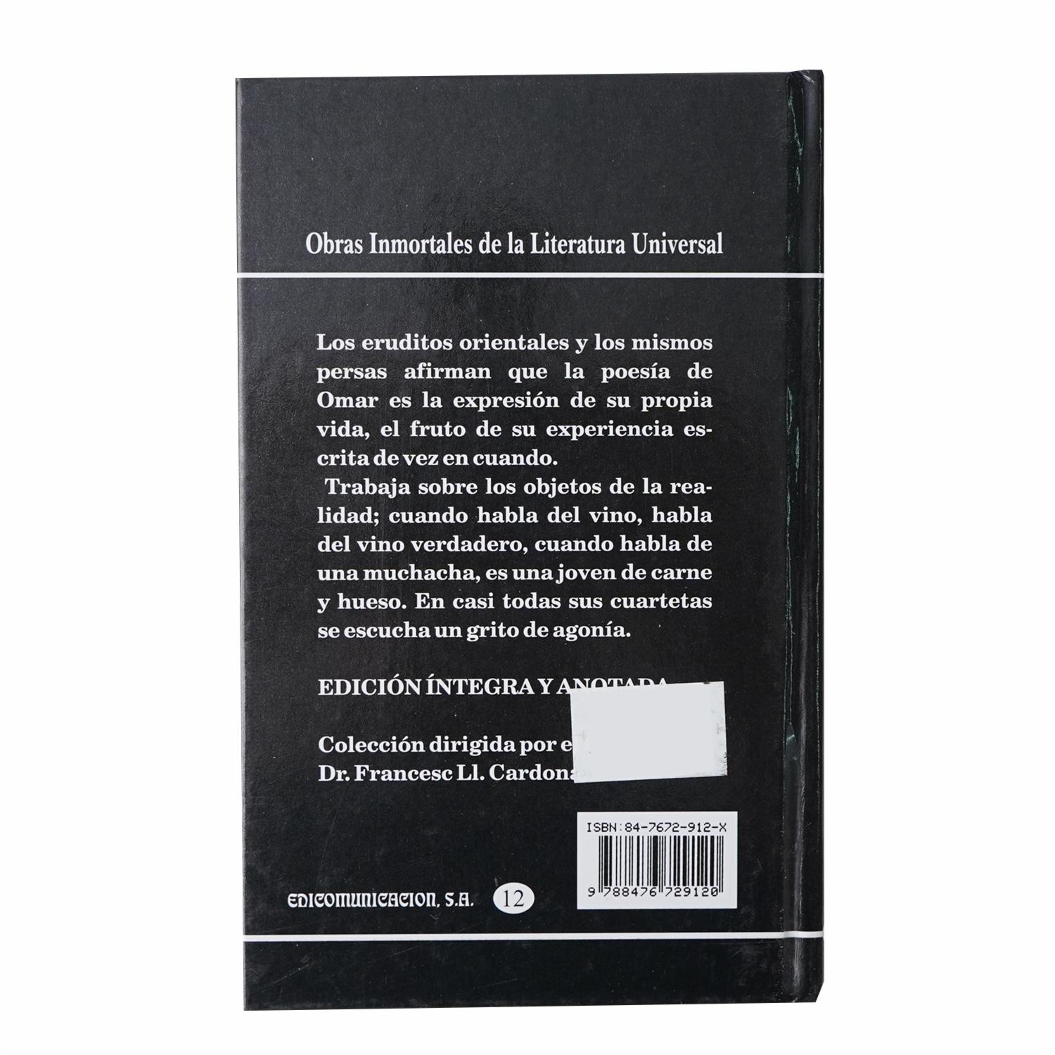 Libro Rubaiyat MR.BOOKS 187 Páginas