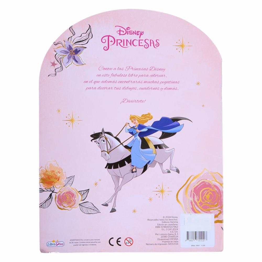 Libro Princesas Color Con Pegatinas LIBRO DIVO 20 Páginas - Imagen 2