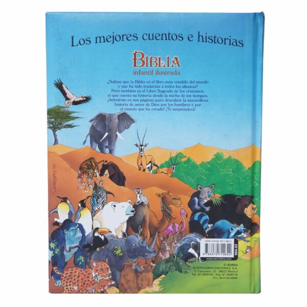 Libro El Gran Libro De Biblia Infantil Azul SERVILIBRO 150 Páginas - Imagen 2