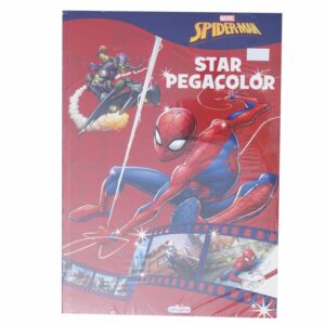 Libro Star Pegacolor Spiderman Y Los Vengadores DISNEY 68 Páginas