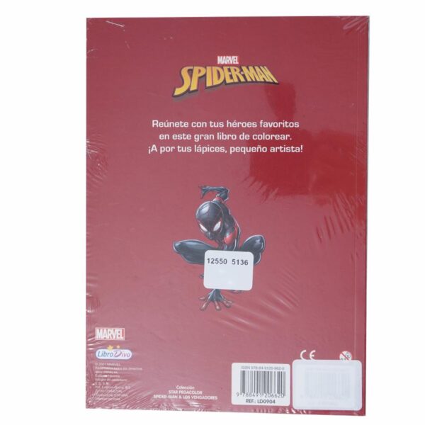 Libro Star Pegacolor Spiderman Y Los Vengadores DISNEY 68 Páginas - Imagen 2