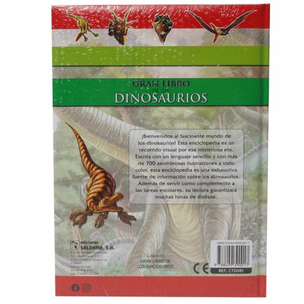Libro El Gran Libro De Los Dinosaurios EDICIONES SALDAÑA 210 Páginas - Imagen 2