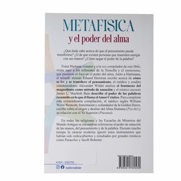 Libro Metafísica Y El Poder Del Alma KIER 175 Páginas - Imagen 2