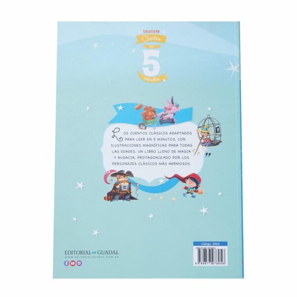 Libro Cuentos Clásicos Para Leer En 5 Minutos GUADAL 63 Páginas - Imagen 2