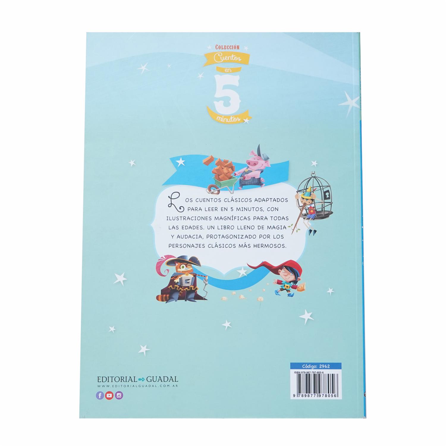 Libro Cuentos Clásicos Para Leer En 5 Minutos GUADAL 63 Páginas - Imagen 2