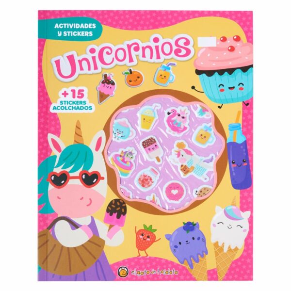 Libro Puffy Stickers - Unicornios GUADAL 25 Páginas