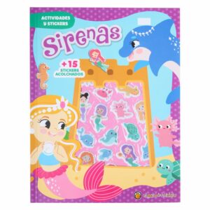 Libro Puffy Stickers - Sirenas GUADAL 25 Páginas
