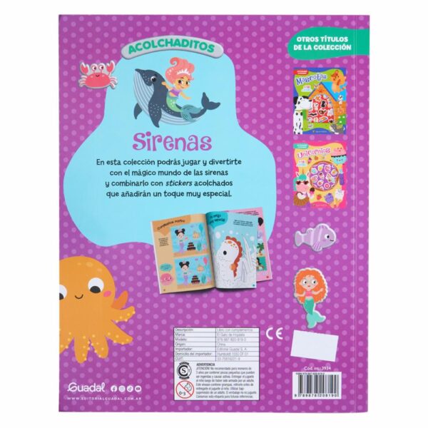 Libro Puffy Stickers - Sirenas GUADAL 25 Páginas - Imagen 2