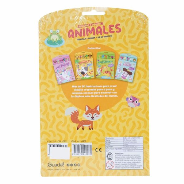 Libro Lápices Y Gomita Animales GUADAL 10 Páginas - Imagen 2