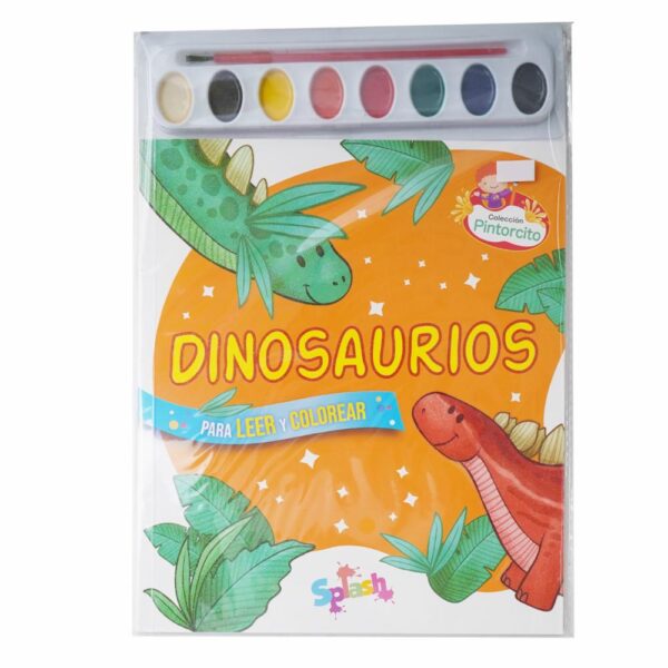 Libro Dinosaurios + Acuarelas EDARSI 25 Páginas