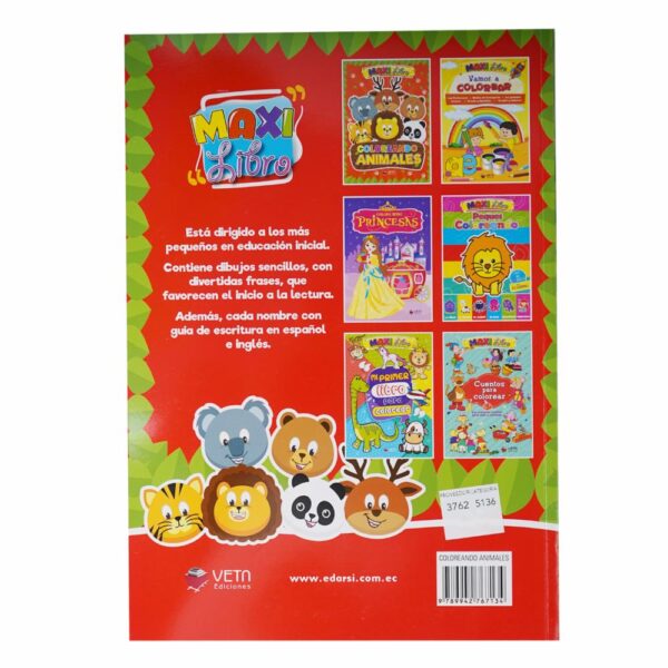 Libro Coloreando Animales VETA EDICIONES 58 Páginas - Imagen 2