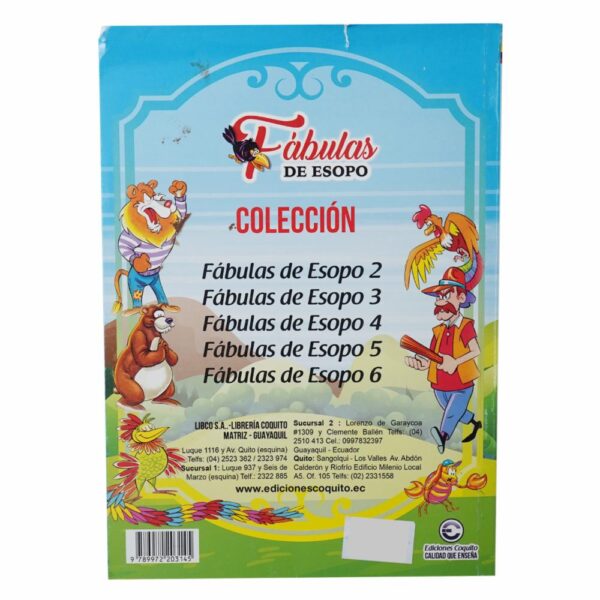Libro Fabulas Esopo Gr COQUITO 191 Páginas - Imagen 2
