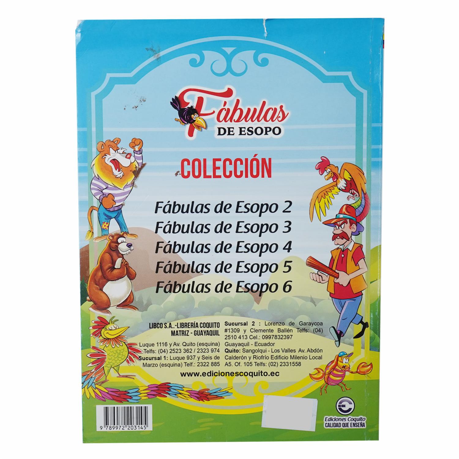 Libro Fabulas Esopo Gr COQUITO 191 Páginas - Imagen 2