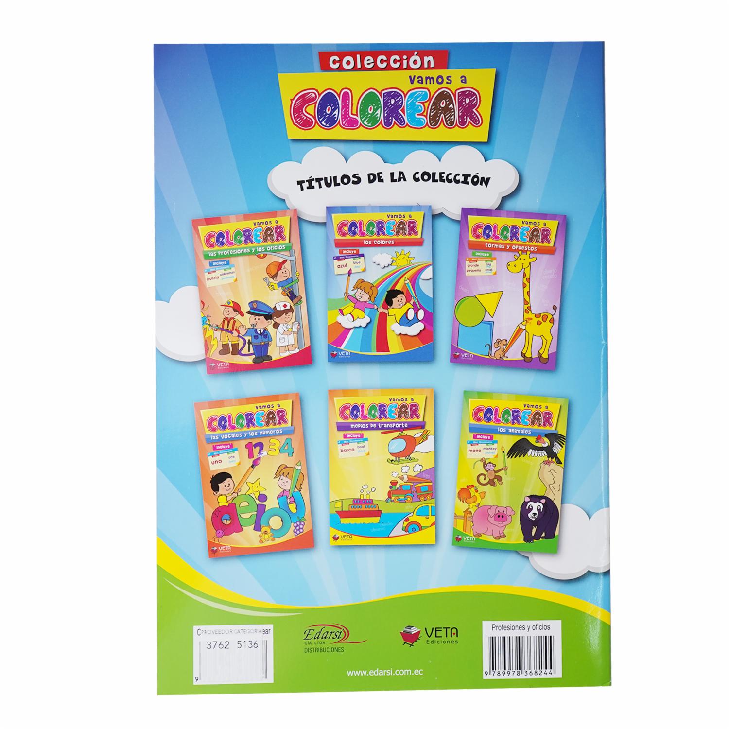 Libro Profesiones Y Oficios Vamos A Colorear EDARSI Unidad - Imagen 2
